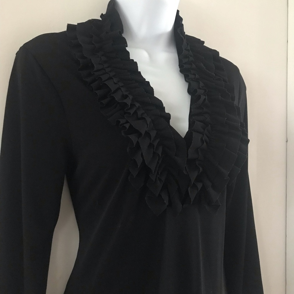 Enfocus Studio Ruffle V-Neck Dress - Picture 4 of 13